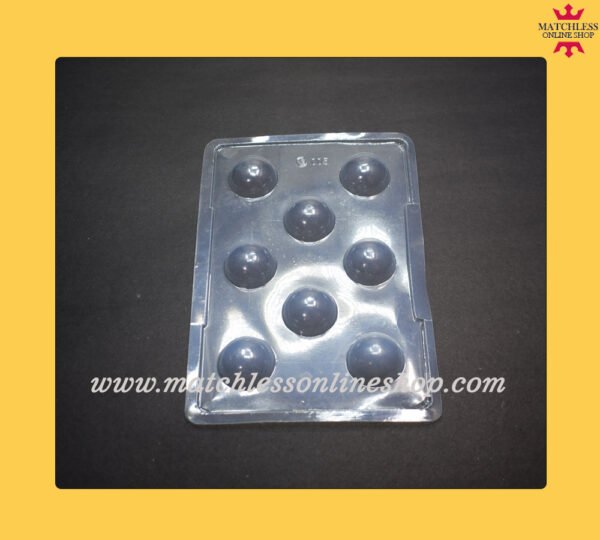 PVC Chocolate Moulds Plastic Chocolate Moulds - Half Round Sphere 8 Cavities