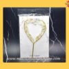 gold heart cake topper perfect for valentine, happy birthday, happy anniversary and make moment memorable.