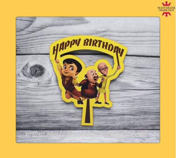 Motu Patlu Cake Topper Perfect Item For Cake Decoration For Happy Birthday, Children Party, Kids Party.